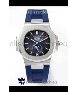 Patek Philippe Nautilus 5726A 1:1 Mirror Swiss Watch Blue Dial Rubber Strap