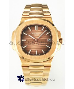 Patek Philippe Super Clone Nautilus 5711/1R-001 in Rose Gold Brown Dial