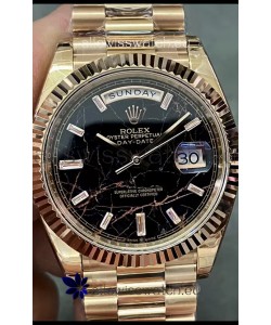 Rolex Day Date Presidential 18K Rose Gold Watch 40MM - Eisenkiesel Dial 1:1 Mirror Quality