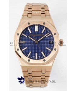 Audemars Piguet Royal Oak 15510 50th Anniversary 41MM Blue Dial Rose Gold 41MM 1:1 Mirror Replica