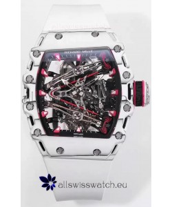 Richard Mille RM38-02 White Carbon Bubba Watson White Rubber Tourbillon Movement 1:1 Mirror Replica