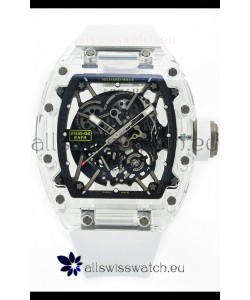 Richard Mille RM35-02 Rafael Nadal Transparent Sapphires Casing with Genuine Tourbillon Super Clone Watch