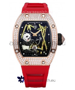 Richard Mille RM26-01 Tourbillon Panda Rose Gold Casing Swiss Movement Watch 
