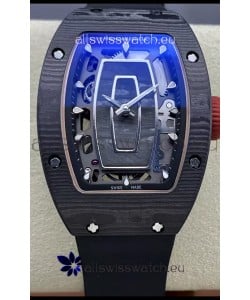 Richard Mille RM07 Black Carbon Casing Black Strap 1:1 Superclone Swiss Replica Watch 