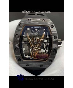 Richard Mille RM66 Flying Genuine Tourbillon Black Carbon Superclone Replica Watch 