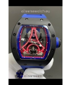 Richard Mille RM52-03 Paris Saint-Germain Tourbillon Black Ceramic Swiss Replica Watch 