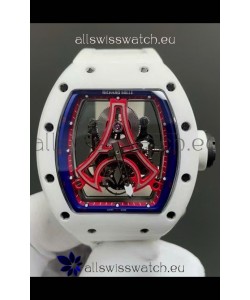 Richard Mille RM52-03 Paris Saint-Germain Tourbillon White Ceramic Swiss Replica Watch 