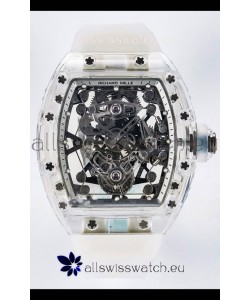 Richard Mille Super Clone 56-01 Transparent Sapphires Casing with Genuine Tourbillon Watch