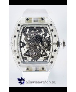 Richard Mille Super Clone 56-01 Transparent Sapphires Casing with Genuine Tourbillon Watch