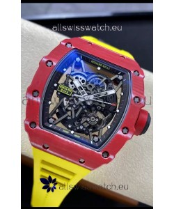 Richard Mille RM35-02 Rafael Nadal Red Carbon Fiber Casing with Genuine Tourbillon Super Clone Watch