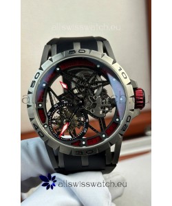 Roger Dubuis Super Clone Excalibur Spider Flying Tourbillon Skeleton Titanium Casing 45MM
