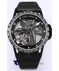 Roger Dubuis Excalibur Spider Pirelli Edition Titanium 1:1 Genuine Tourbillon Replica Watch 
