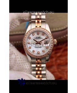 Rolex Datejust Ladies 28MM Cal.3135 Movement Swiss Replica in 904L Steel Rose Gold 2 Tone Case