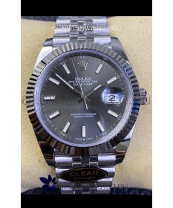Rolex Datejust 41MM Cal.3135 Movement Swiss Replica Watch in 904L Steel / Grey Dial