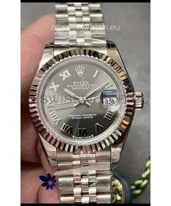 Rolex Datejust Super Clone Grey Dial Steel Casing Watch 28MM