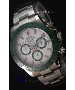 Rolex Cosmograph Daytona White Dial Green Ceramic Original Cal.4130 Movement - Ultimate 904L Steel Watch