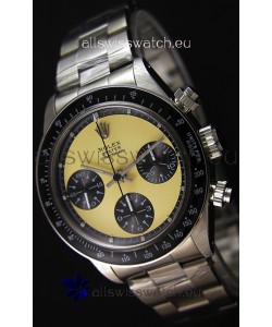 Rolex Daytona Vintage REF 6264 Off-White Dial Swiss Replica Watch - 904L Steel Watch 