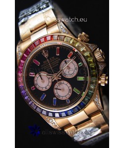 Rolex Cosmograph Daytona 116595RBOW Rose Gold 1:1 Mirror Cal.4130 Movement - Ultimate 904L Steel Watch