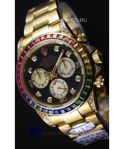 Rolex Cosmograph Daytona 116598 Yellow Gold 1:1 Mirror Cal.4130 Movement - Ultimate 904L Steel Watch
