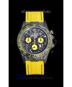 Rolex Daytona DiW Forged Cabon Casing 1:1 Mirror Replica Black Carbon Dial