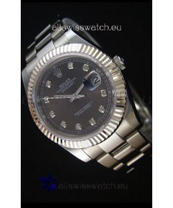 Rolex Datejust Japanese Replica Watch - Grey Dial in 41MM with Oyster Strap