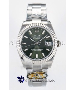 Rolex Super Clone Datejust ETA 2688 Movement 31MM Stainless Steel Case Green Dial Watch