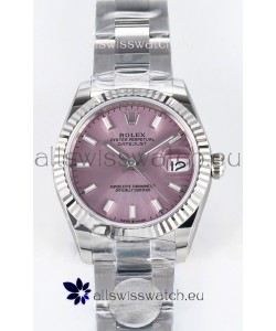 Rolex Super Clone Datejust ETA 2688 Movement 31MM Stainless Steel Pink Dial Watch 