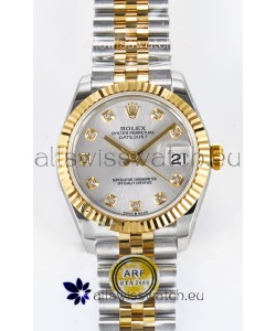 Rolex Super Clone Datejust ETA 2688 Movement 31MM Two Tone Yellow Gold Steel Dial