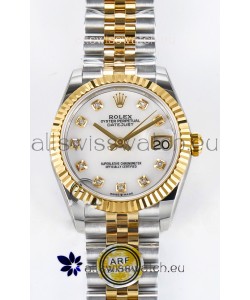 Rolex Super Clone Datejust ETA 2688 Movement 31MM Two Tone Yellow Gold Mother of Peal Dial
