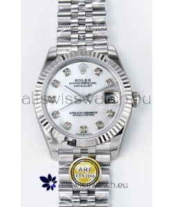 Rolex Super Clone Datejust ETA 2688 Movement 31MM Stainless Steel Pearl Dial Watch 