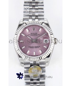 Rolex Super Clone Datejust ETA 2688 Movement 31MM Stainless Steel Pink Dial Watch 