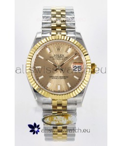Rolex Super Clone Datejust ETA 2688 Movement 31MM Two Tone Yellow Gold Watch and Dial