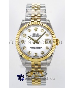 Rolex Super Clone Datejust ETA 2688 Movement 31MM Two Tone Yellow Gold Swiss White Dial