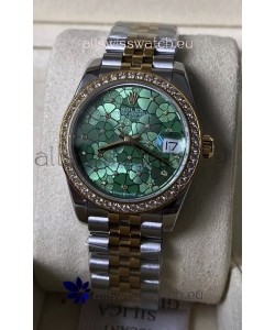 Rolex Datejust M278383RBR 31MM Swiss Replica Two Tone Yellow Gold - Floral Motif Dial 1:1 Mirror Quality