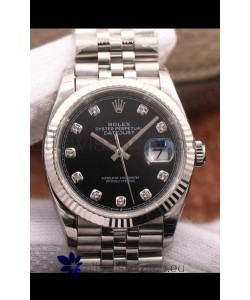 Rolex Datejust 126234 36MM Swiss Replica in 904L Steel in Black Dial 1:1 Mirror Replica