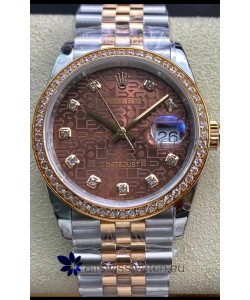 Rolex Datejust 126281 36MM Swiss Replica in 904L Steel in Brown Dial 1:1 Mirror Replica