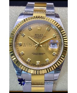 Rolex Datejust 126333 41MM Swiss 1:1 Mirror Replica Watch in 904L Steel - Gold Dial