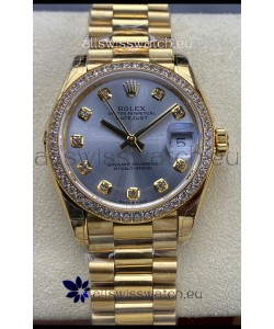 Rolex Datejust 31MM Swiss Watch in 904L Steel Yellow Gold Watch 1:1 Mirror Replica