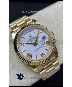 Rolex Day Date Presidential 18K Yellow Gold Watch 40MM - White Dial 1:1 Mirror Quality