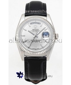 Rolex Day Date 904L Steel Casing Watch in Steel Dial 36MM - 1:1 Mirror Quality