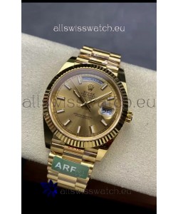 Rolex Day Date Presidential 18K Yellow Gold Watch 40MM - Gold Dial 1:1 Mirror Quality