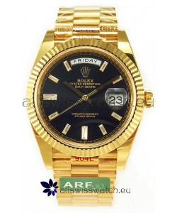 Rolex Day Date Presidential 18K Yellow Gold Watch 40MM - Black Dial 1:1 Mirror Quality