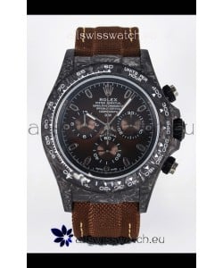Rolex Daytona Super Clone DiW Edition Carbon Fiber Watch in Brown Dial - Cal.4130 Movement