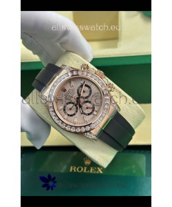 Rolex Daytona Super Clone Rose Gold Casing & Dial Cal.4131 Movement Watch Custom Sapphires Bezel
