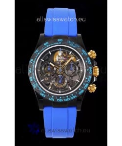 Rolex Daytona Blaken Blue 1:1 Swiss Mirror Replica Skeleton Dial Cal.4130 Movement