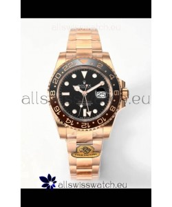 Rolex GMT Masters II Super Clone Root Beer 126711CHNR Rose Black Dial Swiss Replica Watch 