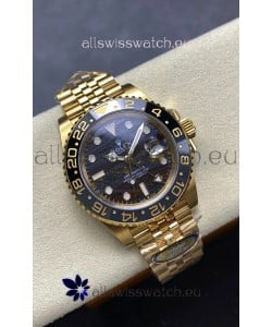Rolex GMT Masters II Super Clone 126718GRNR Yellow Gold Tiger Iron Dial Swiss Replica Watch