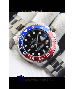 Rolex GMT Masters II Japanese Movement Replica Watch Steel Case Black Dial