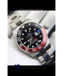 Rolex GMT Masters II Japanese Movement Replica Watch Steel Case Black Dial