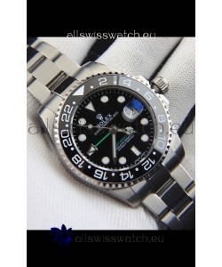 Rolex GMT Masters II Japanese Movement Replica Watch Steel Case Black Dial